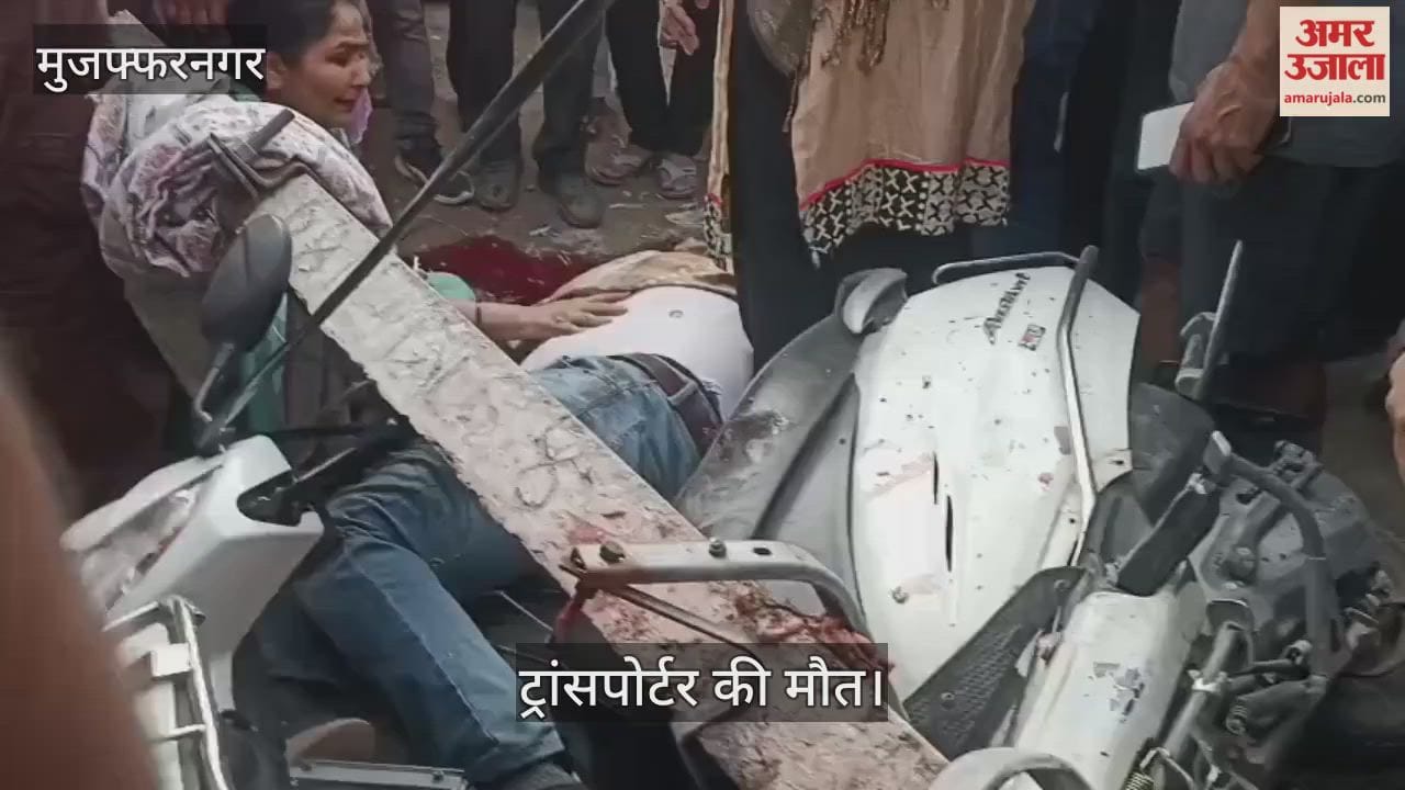 A pole fell on a transporter passing by on his scooter, resulting in his death.