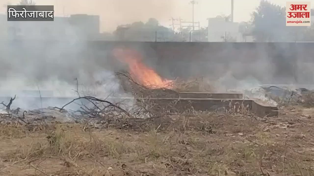 Flames rose from an empty plot