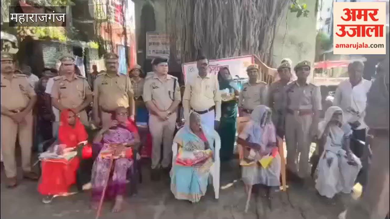 Bhitauli Police Distribute Sweets and Shawls to Needy and Elderly Women