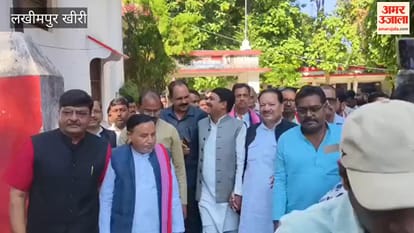 SP delegation meets SP in lakhimpur kheri