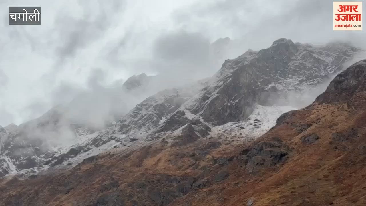 Chamoli:Snowfall in the hills of Badrinath Dham; weather takes a turn as the cold intensifies